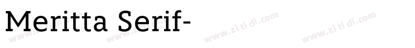 Meritta Serif字体转换